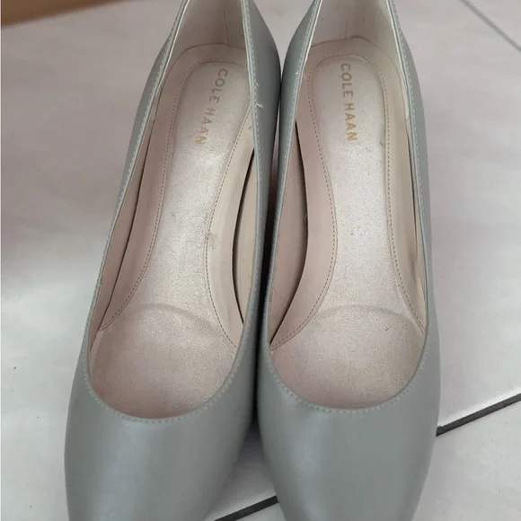 Cole Haan wedge sage green pump - Picture 2 of 4